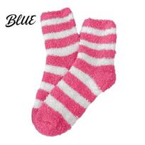 Mid Tube Sleep Socks 1 Pair Women Fuzzy for Valentine's Day Warm Fluffy Coral Fleece Soft Slipper Socks Fall Winter Thick Sleeping Gift Holiday Skin white