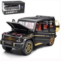 1/24 Benz G63 AMG modelio automobilis, cinko lydinio, ištraukiamas atgal Žaislinis automobilis su garsu ir šviesa vaikams, berniukui, mergaitei 22*8.5*9.5cm juoda