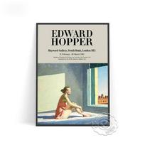 Edvardo Hopperio parodos plakatas, ryto saulės meno spaudiniai, „Nighthawks“ sienos paveikslas, šiuolaikinio Amerikos gyvenimo kraštovaizdžio menas be rėmelio 40*50cm white