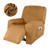 Atsparios vandeniui recliner sofos užvalkalai, didelio elastingumo Lazy Boy recliner kėdės užvalkalai, minkšti neslystantys recliner kėdės užvalkalai namams 1 Seat (27-38in) juoda