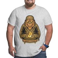 Dydis S-6XL 50-135KG vasaros medvilniniai marškinėliai su meškiukų raštu vyrams, trumpos rankovės, sportinė apranga, oversized viršutiniai drabužiai 4XL pilka