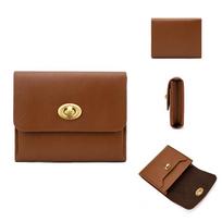 Vienos spalvos mini piniginė moterims, madinga dirbtinės odos kortelių laikiklis piniginės 11cm*9.5cm*3cm ruda
