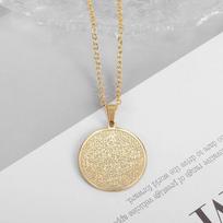 Nerūdijančio plieno Islamo Musulmonų Korano Eilutės Pakabukas Karoliai Vyrams Moterims Keturioliktoji Linija Amuletas Juvelyrika AL1362-Gold beige