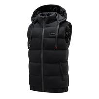 Šildanti termo liemenė, didelio dydžio, žieminė elektrinė šildoma liemenė vyrams ir moterims, tokio paties stiliaus 5XL black