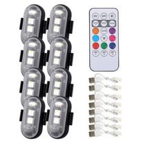 LED Strobe Light su nuotolinio valdymo pultu, įkraunama spalvota darbo lemputė, 7 spalvos 8pcs