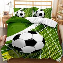Futbolo antklodės užvalkalas Futbolo vaikų patalynės komplektas 3D antklodės užvalkalas Berniukams Paaugliams Sporto mėgėjams Dvigulis Queen King Poliesterio antklodės užvalkalas 70x133cm 2pcs