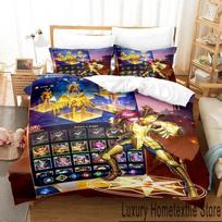 3D Spausdintas Anime Saint Seiya Patalynės Komplektas Berniukams Mergaitėms Dvigulė Queen King Dydžio Antklodės Užvalkalas Pagalvės Užvalkalas Lovos Berniukams Suaugusiems Namų Tekstilėextile 70x133cm 2pcs