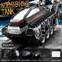 Naujas RC automobilis 2.4G Amfibijinis Visureigis Vikšrinis Tankas Nuotolinio Valdymo Sunkvežimis Laipiojantis Visureigis Vandeniui Atsparus Žaislas Vaikų Dovana juoda