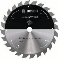 Pjovimo diskas Bosch Standard for Wood 2608837700; 184x16 mm; Z24