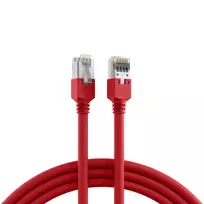 EFB Elektronik K2793.0,50 RJ45 kryžminis jungiamasis kabelis Cat.5e SF/UTP, Hirose TM11, Draka UC300, 0,5 m, raudonas