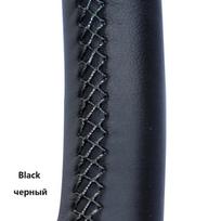 Juodas natūralios odos vairo užvalkalas Toyota RAV4 2013-2018 Toyota Corolla 2014-2017 Auris 2013 2014 2015 2016 Black Thread