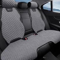 SEAMETAL Lininis Automobilio Sėdynės Užvalkalas Galinis Lininis Audinys Pagalvėlė Kvėpuojantis Automobilio Sėdynės Kilimėlis Apsauga Universalus Daugumai Sunkvežimių SUV Minivenų Rear seat cover juoda