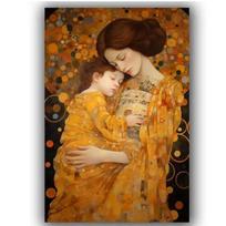 Gustav Klimt Motina Ir Kūdikis Deimantinė Tapyba Pasidaryk Pats Pilnas Kvadratas Apvalus Seksualus Mylėtojas Deimantinė Mozaika Garsus Tapyba Papuošalai Kryžiuko Dygsnis Full Round 20x30CM orange