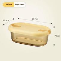 Microwave Glass Lunch Box For Office Workers Separated Heat-Resistant Lunch Box Bowl Sealed And Kept Fresh With Lid beige