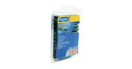 RAPID TOOLS VR22 tvoros vielos kabės, plastiku dengtos, pilkos, cinkuoto plieno, 1000 vienetų 5001333