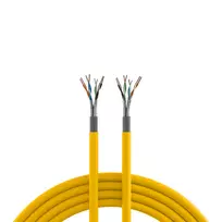 INFRALAN Cat.7A 1250 AWG22 S/FTP 4P CPR Dca 25Gbit/s ready rapsų geltonumo RAL1021, 100m 999833.100-CPR