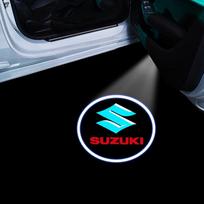 1/2 vnt. LED automobilio durų pasveikinimo lemputė projektorius, pasveikinimo lempa, automobilio emblema Suzuki Jimny Samurai Vitara Swift Baleno SX4 Ignis Alto Splash Swace 1PCS gray