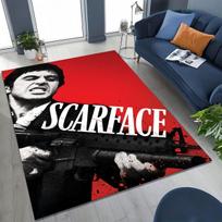 Klasikinis Scarface Tony Montana Filmo Meno Kilimas Kilimas Miegamojo Svetainės Sofai Namų Durų Kilimėlis Dekoras, Didelis Vaikams Neslystantis Grindų Kilimėlis 40x60cm( 15x23in )