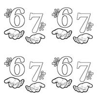 4 lapai 67 Lygintuviniai pleistrai Juokingi Šeši Septyni Memos Lygintuviniai perdūrimai Spalvingi lygintuviniai lipdukai marškinėliams, drobiniams maišeliams, audinių DIY projektams W
