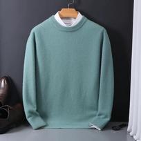 Kašmyro megztinis apvalia apykakle vyriškas laisvas didelio dydžio M-4XL megztas apatinis marškinėlis rudens žiemos laisvalaikio vyriškas viršutinis drabužis XXXXL gray