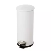 helit the zinc pedalo šiukšliadėžė 20L balta milteliniu būdu dažytas plienas apvali soft-close H2406605