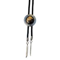 American Style Cowboy Bolo Tie for Halloween Carnivals Party Man Teens Costume 1 black
