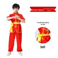 Kids' Wushu and Kung Fu Performance Uniforms: Dragon & Lion Dance, Tai Chi Costumes 170 cm red