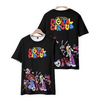 Juokingi The Amazing Digital Circus Anime marškinėliai Puikūs vyriški marškinėliai su kaklu Kasdieniai universalūs gatvės drabužiai, madingi marškinėliai Camisetas Ropa Hombre S juoda