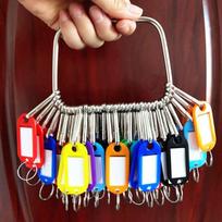 16/26/36 Pieces Transparent Window Key Tags With Number Plates Key Chains  Rental Accessories Bear-16 tags black