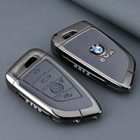 Naujas odinis išmaniojo automobilio nuotolinio valdymo pultelio dėklas apvalkalas BMW X1 X3 X4 X5 X6 F15 F16 G30 3 5 7 serijai G11 F48 raktų pakabuko aksesuaras gray