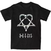 Him Band Ville Valo Heartagram Meilės Metalo Marškinėliai Vasariniai Gatvės Stiliaus Marškinėliai Populiarus Marškinėlis Moterims Trumpomis Rankovėmis XXXL gray