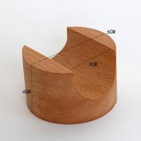 Wooden Temaki Sushi Holder U-Shaped Hand Roll Sushi Stand for Japanese Restaurant Home Sushi Making Bar Table Serving brown