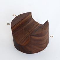 Wooden Temaki Sushi Holder U-Shaped Hand Roll Sushi Stand for Japanese Restaurant Home Sushi Making Bar Table Serving black