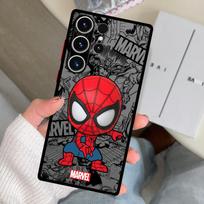Animacinis Marvel Žmogus-voras Groot dėklas telefonui Samsung Galaxy S26 S21 S22 S20 S23 FE S24 Plus S25 Ultra Note 20 10+ Galaxy S21 Ultra 5G black