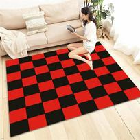 3D Spausdinimo languotas ilgas kilimas Neslystantis plotinis kilimėlis miegamajam, svetainei, koridoriui, namų dekoravimui 40x60cm (16x24in) red