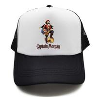 Captain Morgan logotipas Trucker kepurė Unisex Juokinga kepurė Beisbolo kepurė Ši vasaros Unisex tinklinės kepurės white
