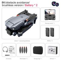 K818 Max Drone 8K 5 Cameras Aerial Photography HD Camera Professional Brushless Motor 360°Obstacle Avoidance Folding 5G WIFI Quadcopter RC UAV 8K+2 batteries