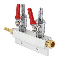 Sturdy Metal CO2 Flows Splitter Beverage Dispenser Accessory Produced For Home Pubs And Commercial Drink Stations gray