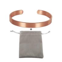Gryno vario apyrankės moterims, vyrams, unisex, 8 mm pločio, reguliuojamos apyrankės-manžetės, moteriški reguliuojami papuošalai, minkštas vientisas varis brown