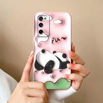 Dėklas Samsung S20 FE Plus Ultra, su pandos ir katės nugarėle, skirtas Samsung Galaxy S 20, apsauga kamerai, skysto silikono telefonų dėklai Samsung S20 Ultra white