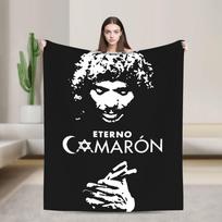Camarons De La Isla Flamenco Dainininkas Vilnos Mados Antklodė Muzika Rokenrolis Juokingas Mesti Mados Antklodė Namams 125*100cm Itin Minkštas 75x90cm white