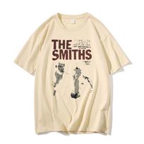 The Smiths Vintage Print T Shirt Unisex Pure Cotton Tshirt Unisexs Streetwear Unisex Women Harajuku Alternative British Rock Band Tshirt 4XL beige
