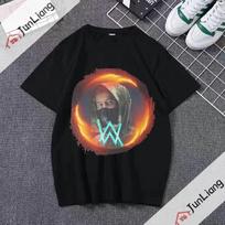 Naujas DJ Alan Olav Walker Muzikos Žvaigždės Marškinėliai Unisex Laisvas Stilingas Vasaros Trumpomis Rankovėmis Viršutinis Drabužis M black