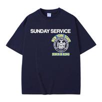 2026 Vasaros Unisex Vintažinis Viršus Raperis Kanye West Sunday Service Jesus Is King Tas Pats Stilius Spausdintas Marškinėliai Vyrams Moterims Hip Hop Oversized Marškinėliai XXXL gray