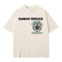 2026 Vasaros Unisex Vintažinis Viršus Raperis Kanye West Sunday Service Jesus Is King Tas Pats Stilius Spausdintas Marškinėliai Vyrams Moterims Hip Hop Oversized Marškinėliai XXL gray