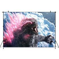 G-Godzilla X K-Kong Photographic Fund for Children's Parties, Cartoon Banner for Babies 150x100 cm black
