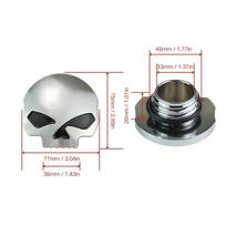For Harley XL883 XL1200 Dyna Fat Boy Breakout Modified Skull Fuel Fuel Tank Cap Harley Motorcycle Accessorie Silver Gold Silver black