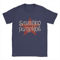 Smashing Pumpkins T-shirt Vyrams 100% Medvilnė Vintage T-shirt Apvali apykaklė T-shirt Trumpomis rankovėmis Viršutiniai drabužiai Dovanojimo idėja M tamsiai mėlyna spalva