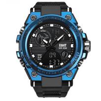 Vaikams skirta sportinė analoginė-skaitmeninė laikrodis su dideliu ekranu, Kinijos skaitmeninis mechanizmas, 5BAR atsparumas vandeniui, žadintuvo funkcija, plastikas, unisex big display waterproof boys analog digital watch mėlyna