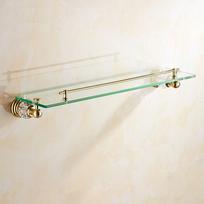 Vonios kambario krištolinis pakabukų rinkinys: Nerūdijančio plieno rankšluosčių laikiklis, lentyna, strypas ir laikiklis Dressing table without pole (50cm)